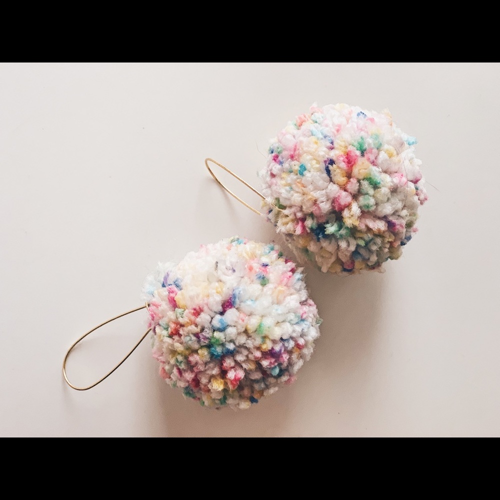 Funfetti Pom Pom Earrings